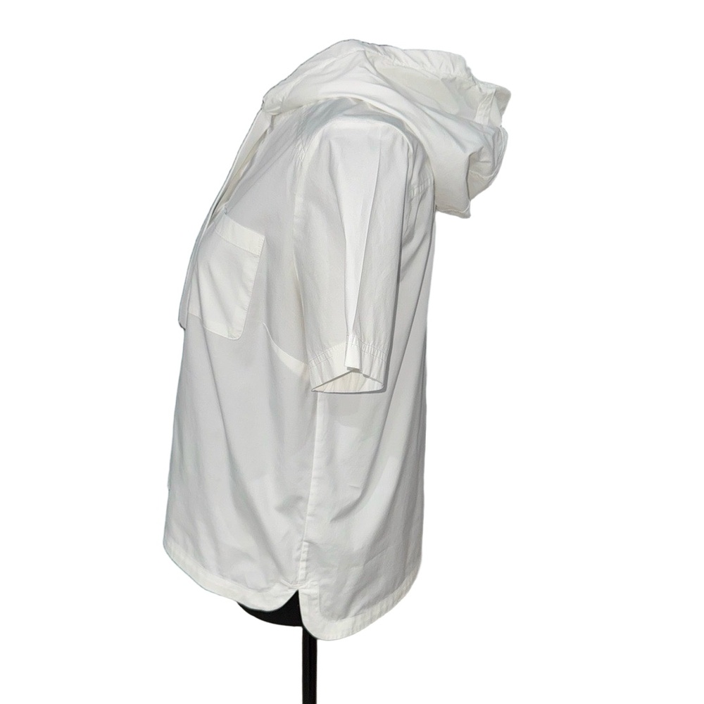 MARC By Marc Jacobs Women’s Cotton Poplin Hoodie Popover in White-Size Small - Picture 6 of 8